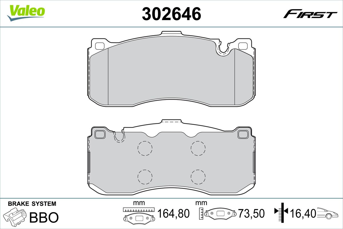 VALEO Fékbetét, mind 302646_VALEO